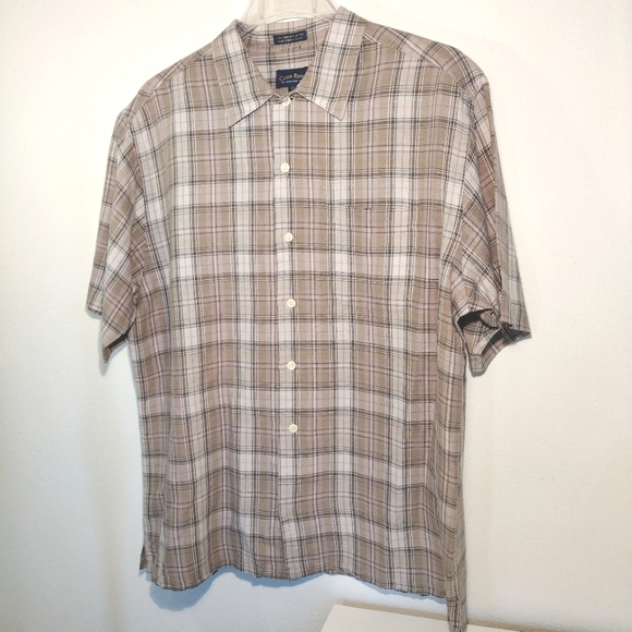 MEN'S Club Room Charter Club Short Sleeve Button Down Plaid Shirt Extra … - Picture 9 of 9